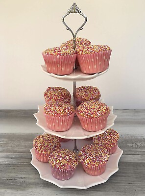 #ad 3 TIER CERAMIC SERVING STAND CUPCAKE HOLDER for any occasion