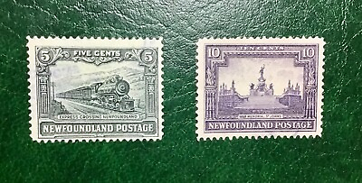 #ad Newfoundland Scott 149 and 153 5c and 10c Pictorials 2 Values FVF Used 1928