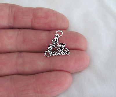#ad Sterling Silver Big Sister charm
