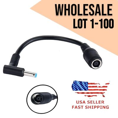 #ad Wholesale DC Power Charger Converter Adapter Cable 7.4mm To 4.5mm HP Blue Tips