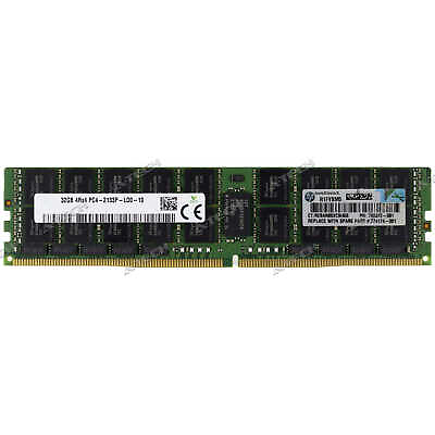 #ad HP 32GB DDR4 2133 LRDIMM 726722 B21 774174 001 752372 081 726722 S21 Memory RAM