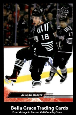 #ad 2022 23 Upper Deck Dawson Mercer #356 New Jersey Devils NHL Hockey