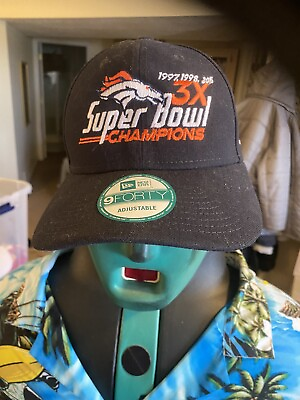 #ad New Era 9 Forty Denver Broncos 3X Super Bowl Champions Cap Hat Adjustable Strap
