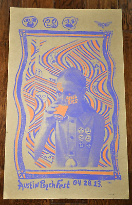 #ad The Growlers 2013 Austin Psych Fest 26quot;x16quot; Concert Poster Numbered Limited Ed.