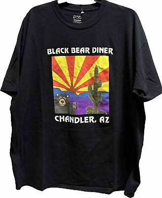 #ad Black bear diner t shirt 2xl adult 100% cotton short sleeve