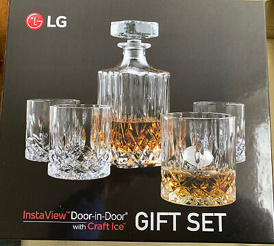 #ad LG Promo 5 Piece Whiskey Decanter Set