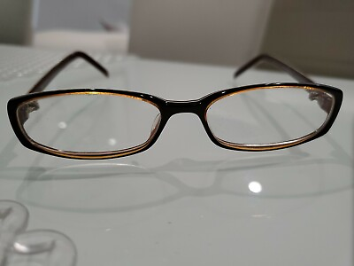 #ad KAREN BROWN WHITE Eyeglass Frame 52 16 135