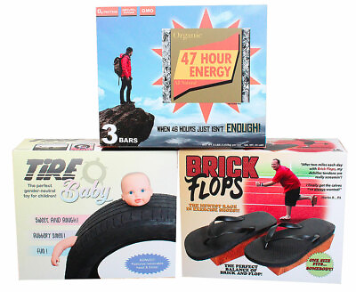#ad Impractical Jokers Gift Box 3 Pack Brick Flops Tire Baby 47 Hour Energy Bar