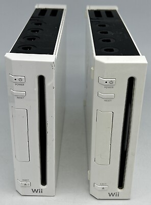 #ad Nintendo Wii Console Lot Of 2 Parts Repair RVL 001 Disc Drive Problems As Is