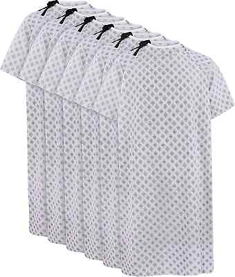 #ad 6 Pack Cotton Blend Unisex Hospital Gown Back Tie 45quot; L amp; 61quot; W Utopia Care