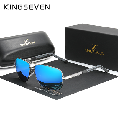 #ad Mens Kingseven Pilot Polarized Sunglasses Male Sun Glasses With Case
