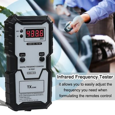 #ad Digital Key Frequency Tester Car IR Infrared Remote Key Tester 100MHz 1GHz B0V0