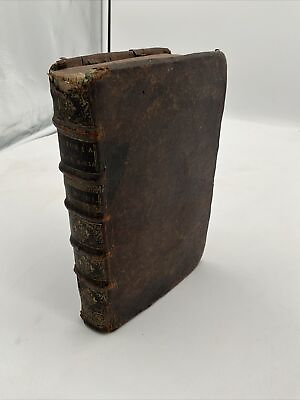 #ad Antique 1679 Christian Theology Latin Leather 4th Century Part 2 From Paris