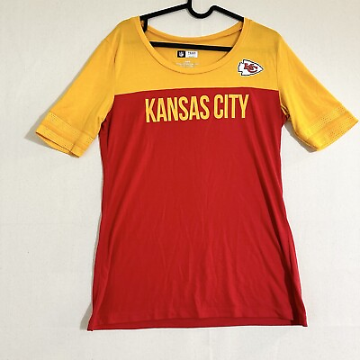 #ad NFL TEAM APPAREL Kansas City Chiefs Women#x27;s Size Medium Crew Neck T Shirt