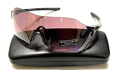 #ad OAKLEY EVZERO RANGE OO9327 06 Black Plastic Rimless PRIZM Polarized Sunglasses