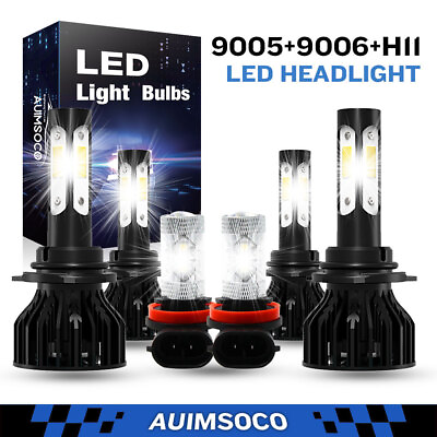 #ad For Honda Civic 2007 2011 Sedan 4Dr Replacement LED Headlights Bulbs Kit 6000K