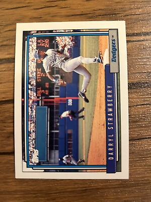 #ad 1992 Topps #550 Darryl Strawberry Los Angeles Dodgers Card NM HOF Free Shipping