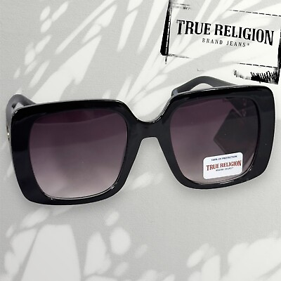 #ad New Original TRUE RELIGION Square Oversized Sunglasses Acetate Tortoise Shell