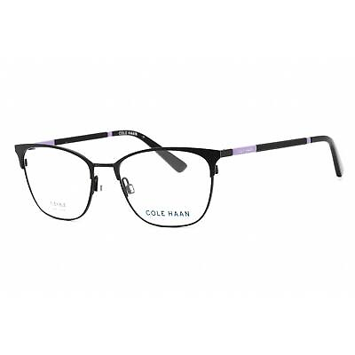 #ad Cole Haan Men#x27;s Eyeglasses Black Rectangular Metal Frame Clear Lens CH5048 001
