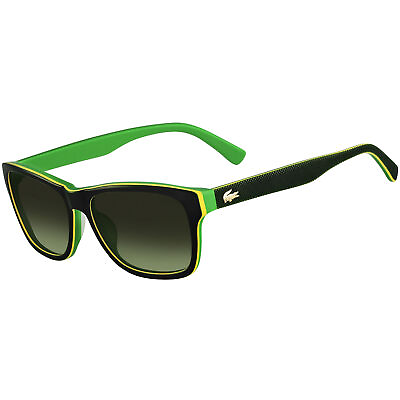 #ad Lacoste Unisex Sunglasses Polycarbonate Lens Dark Green and Yellow L683S 315
