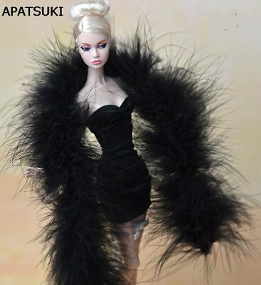 #ad Fashion Black Long Plush Shawl Pashmina For 11.5quot; 1 6 Doll For Monster Demon