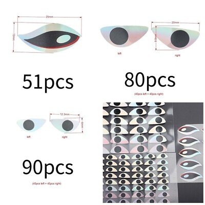 #ad 2D Flat Fishing Eyes Tape Stand Out from Other Anglers with Realistic Lures $7.06