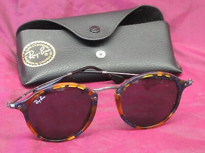 #ad Ray Ban Italy Round Fleck Sunglasses with case