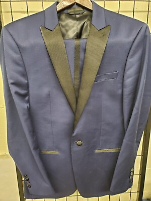 #ad $450 Calvin Klein Men#x27;s Slim X Fit Tuxedo Suit Jacket Pants Size 38R NEW