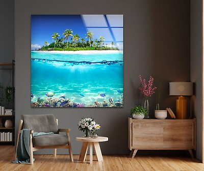 #ad Landscape View Tempered Glass Wall Art