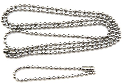 #ad Military Spec Stainless Steel Army Dog Tag Ball Chain Set 27quot; amp; 4.5quot;