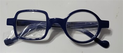 #ad EyeKepper Blue Geometric Square Round 2.0 Blue Light Reading Glasses 113460