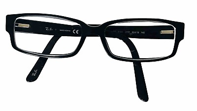 #ad Ray Ban RB 5144 2000 Black Rectangle Eyeglass Frame 53 15 140 Women’s Teens
