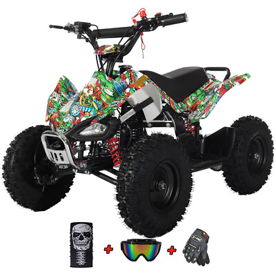 #ad X PRO Thunder 40cc ATV Kids Quad with Chain Transmission Pull start Disc Brakes $469.95