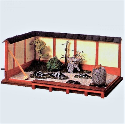 #ad DIY Dollhouse Kit Japanese Garden TEIEN 1 12 Wooden Handcraft Miniature Funiture