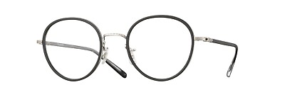 #ad New EYEVAN E 501 BK S Round Shiny Black Silver Eyeglasses Authentic