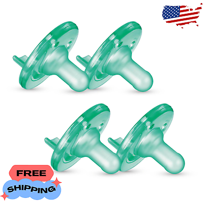 #ad 4 Pack Soothie Pacifier 0 3 Months Green SCF190 41 Philips Free Shipping $22.95