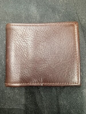 #ad Brand New VENTAGE Genuine Leather Bifold Mens Wallet Dark Brown