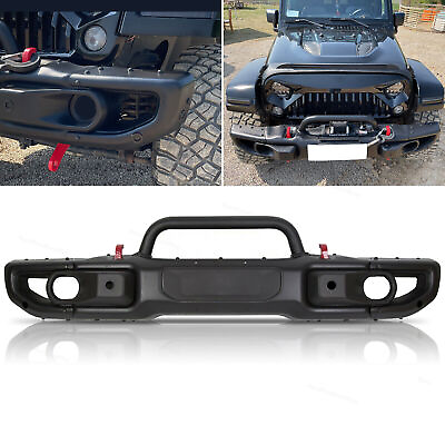 #ad Metal Black Front Bumper for 07 18 Jeep Wrangler JK Rubicon 10th Anniversary