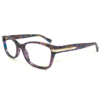 #ad Coach Eyeglasses Frames HC 6065 5288 Confetti Purple Brown Blue 51 17 135