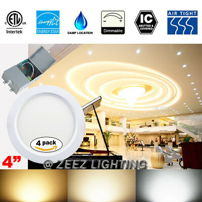 #ad 4X 9W 4quot;Warm White LED Recessed Panel Down Light FixtureJunction Box ETL Listed $53.95