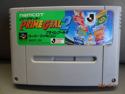 #ad Super Famicom Cassette Namco Prime Goal 2 Game Soccer Sports Japan AA