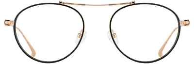#ad Cinzia CIN 5116 C2 Black amp; Gold Metal Round Optical Eyeglasses Frame 49 19 145
