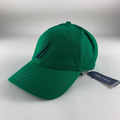 #ad Nautica Mens Green Relaxed Fit Adjustable Hat New $19.99