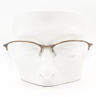 #ad Oliver Peoples Starling MC Semi Rimless Eyeglasses Glasses Brown Titanium 51mm