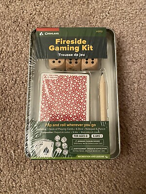 #ad Coghlans Fireside Gaming Kit w Cards Dice Notepad Pencil Fun Family Games 6y