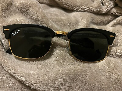 #ad RAY BAN RB 3916 CLUBMASTER SQUARE 1303 58 52 21 145 3P SUNGLASSES POLARIZED