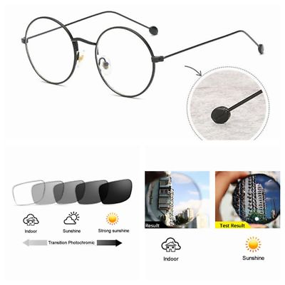 #ad Small Vintage Round Photochromic Reading Glass 0.25 0.5 0.75 6.0 $15.99