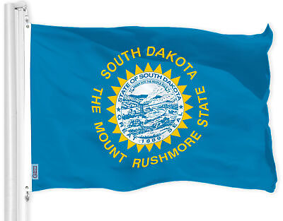 #ad G128 South Dakota State Flag 3x5 Ft Printed 150D Polyester Indoor Outdoor