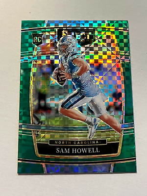 #ad SAM HOWELL 2022 SELECT DRAFT GREEN SQUARES PRIZM ROOKIE #3 COMMANDERS
