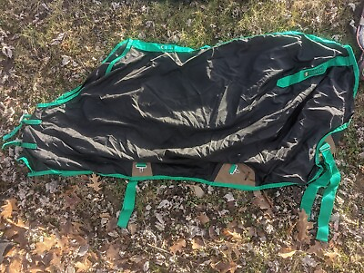 #ad Horse Blanket Size 72 Black And Green